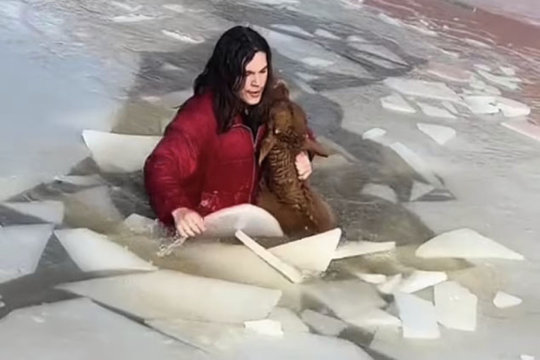 Herojski trenutak: Oliver skočio u smrznuto jezero da spasi tele