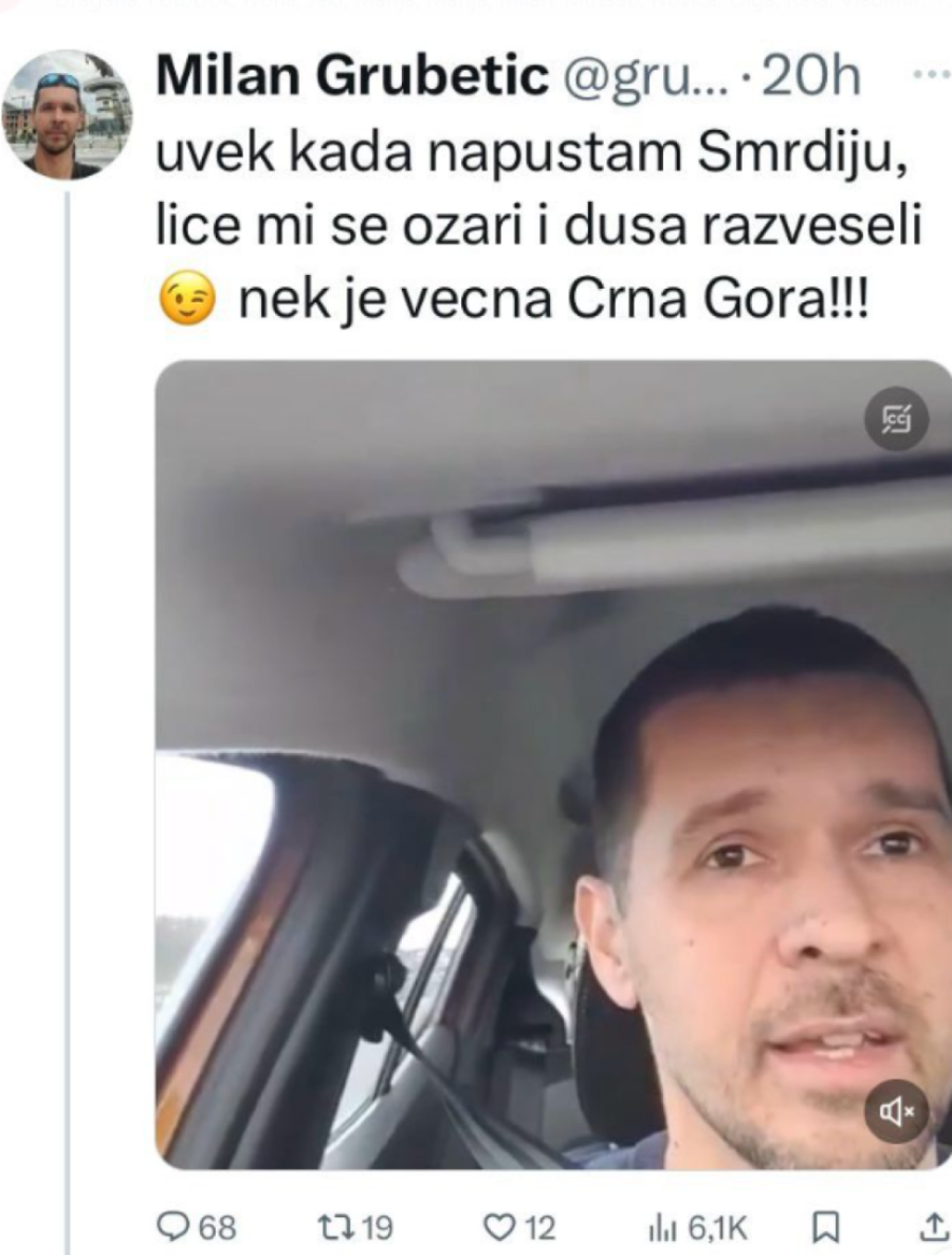 Sramni udarci na otadžbinu: Pajtos đilasovaca udario na otadžbinu - Srbija je zemlja Smrdija, neka je vječna Crna Gora! (FOTO)