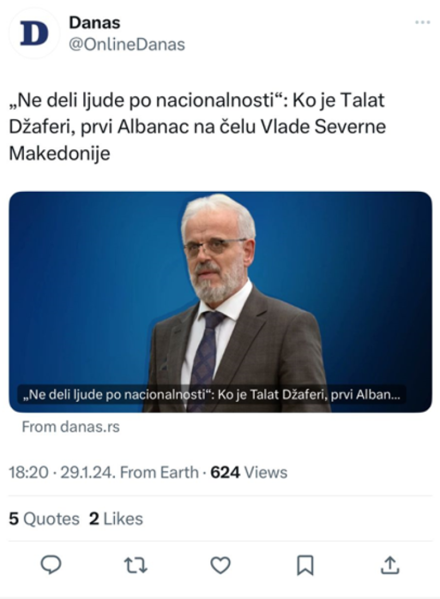 Tajkun ima novi zadatak: Posle Kurtija, sad hvali Džaferija koji je ubijao makedonske policajce (FOTO)