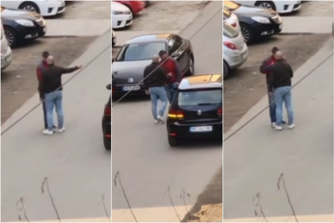 Komičan snimak iz Petrovaradina: Muškarci se posvađali zbog parkinga, a onda se umešala baba! (VIDEO)