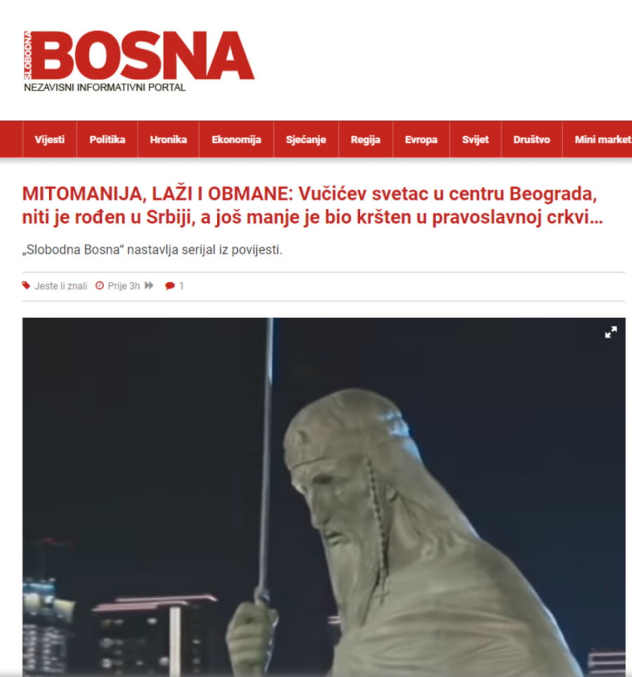 Đilasovci i Slobodna Bosna na istom zadatku: Ujedinjeni u mržnji prema Srbiji, obrušili se na Stefana Nemanju!