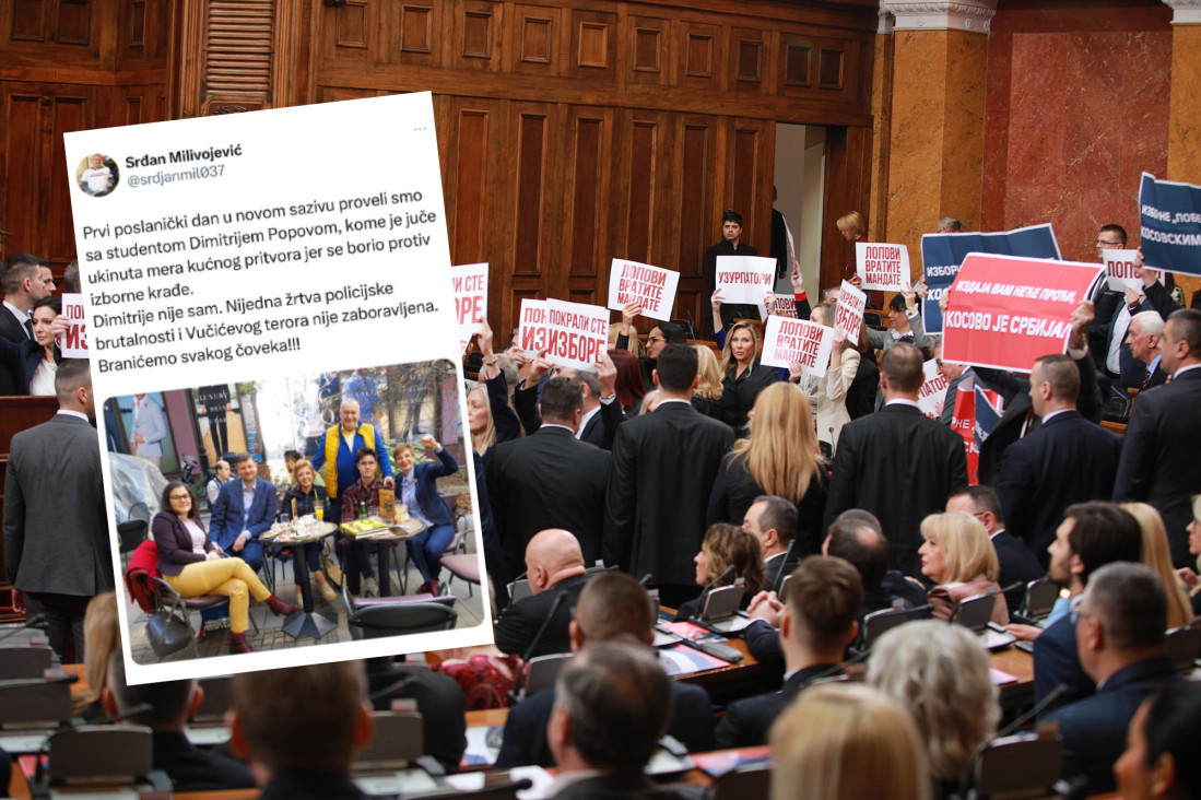 Kakvo nepoštovanje naroda: Milivojević se hvali da je prvi poslanički dan proveo u kafiću, umesto da radi ono za šta ga narod plaća (FOTO)