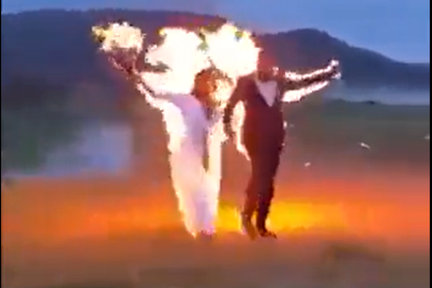 Mladenci se "zapalili" na sopstvenom venčanju i onda je sve pošlo po zlu - razlog će vas šokirati! (VIDEO)