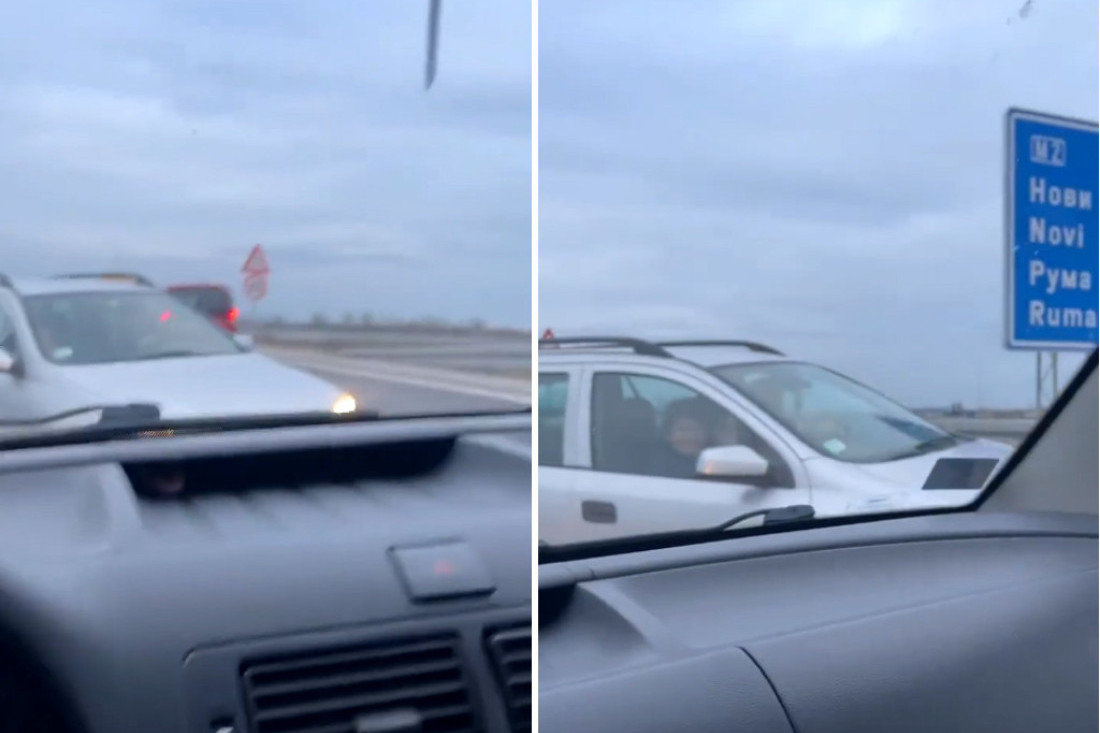Tempirana bomba na auto-putu Ruma-Šabac: Vozač okreće automobil i vozi u kontra-smeru! (VIDEO)