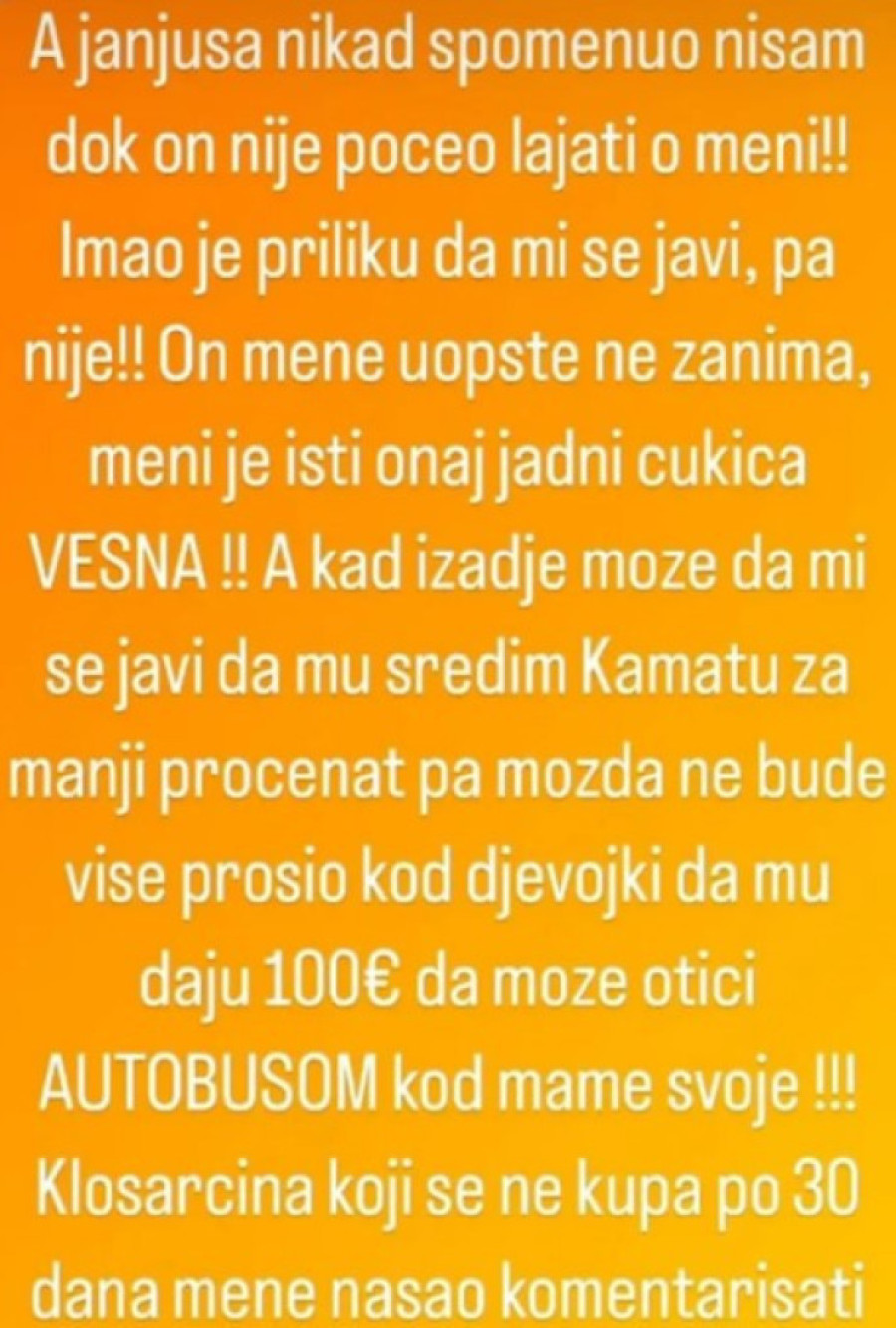 "Klošarčina je prosila kod devojaka da mu daju 100 evra!" Asmin Durdžić žestoko ponizio Janjuša