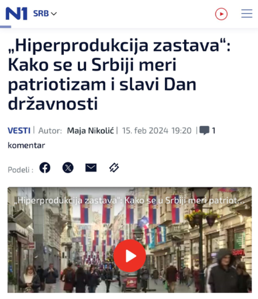 Tajkunskim medijima i na Sretenje smeta srpska zastava! (FOTO)