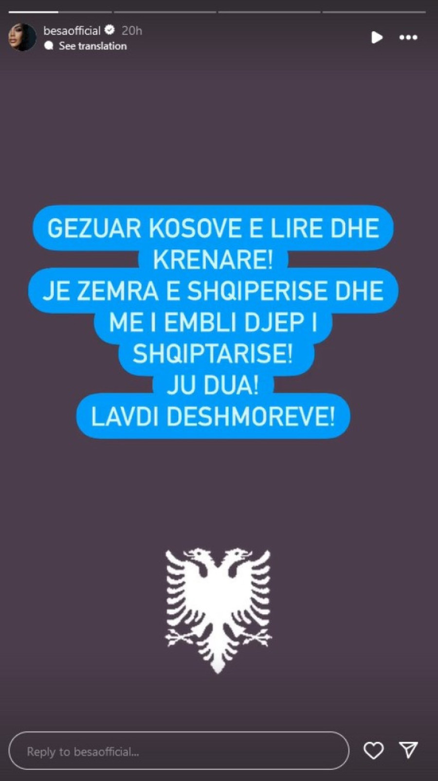 Sramna objava albanske predstavnice na Evroviziji: Čestitala rođendan tzv. Kosovu i isprovocirala Srbe (FOTO)