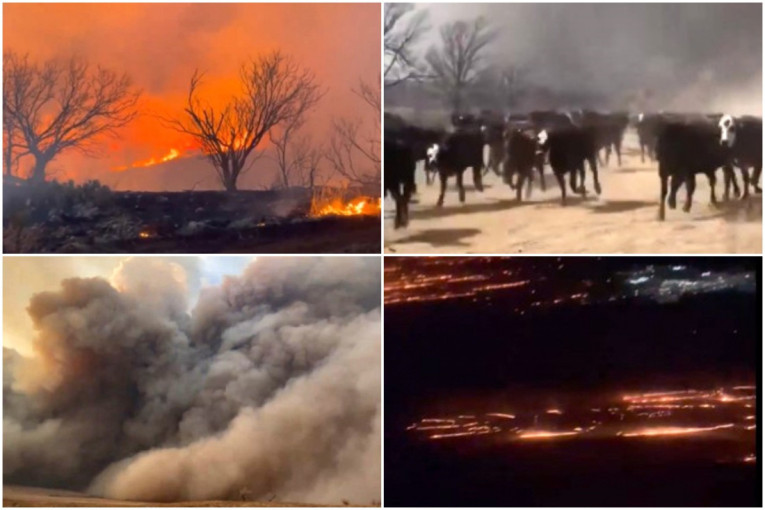Apokaliptični prizori u Teksasu: Vatra guta sve pred sobom, stoka beži pred plamenom, dim prekrio nebo (VIDEO/FOTO)