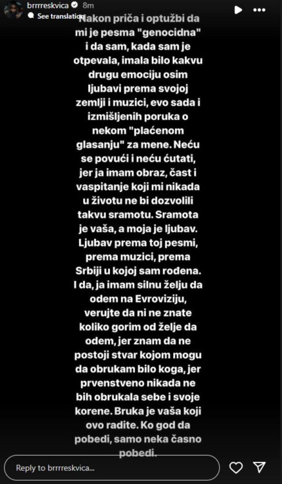 "Neću se povući i ćutati!" Breskvica se oglasila nakon sramnih napada i prozivki: Sramota je vaša!