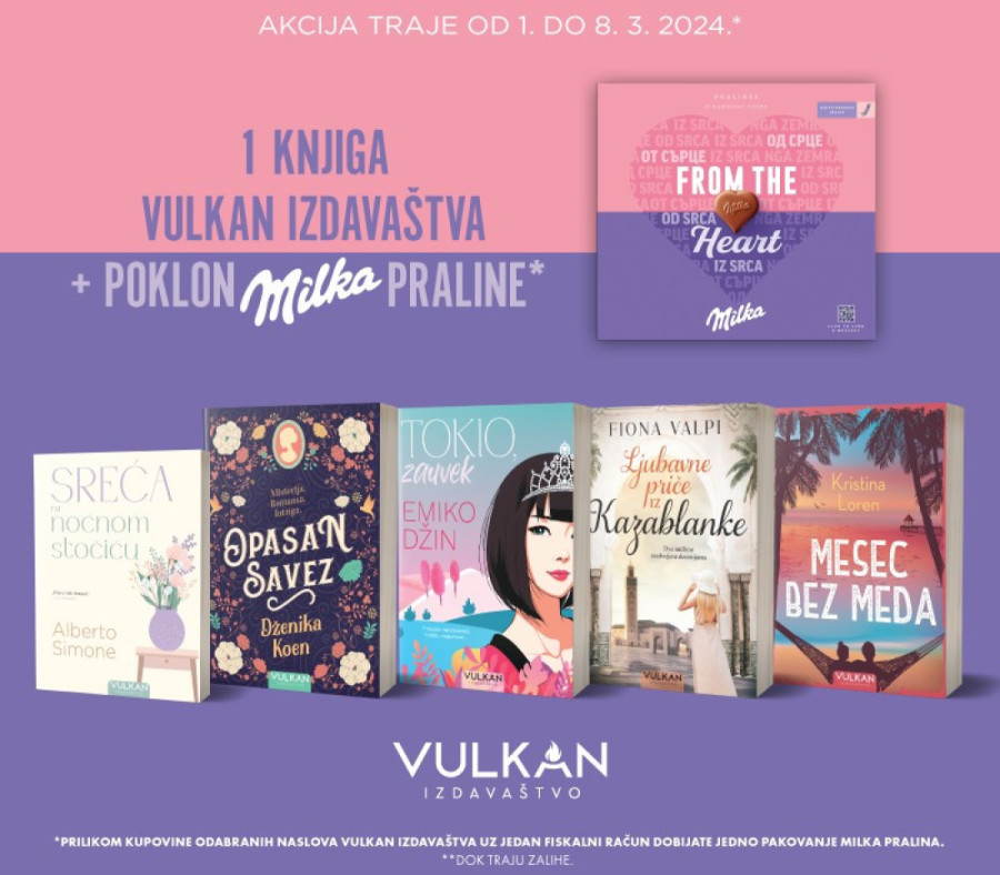 Knjiga Vulkan izdavaštva i Milka praline za potpuno praznično uživanje: Poklon-akcija traje do 8. marta