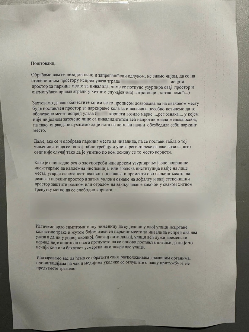 Komšije iz pakla: Izgrebali čoveku auto jer koristi mesto za invalide za koje ima dozvolu! Policajac ostao bez reči!