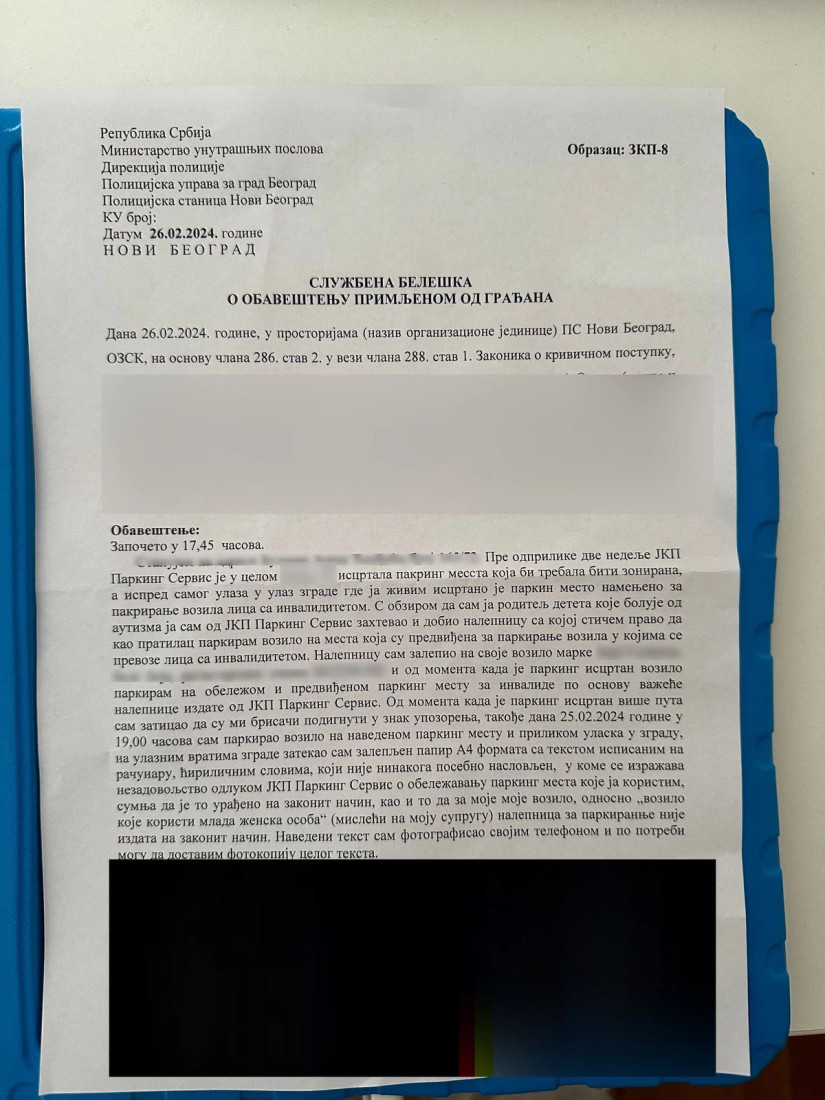 Komšije iz pakla: Izgrebali čoveku auto jer koristi mesto za invalide za koje ima dozvolu! Policajac ostao bez reči!