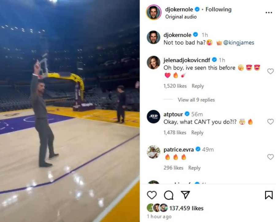Novak pokazao kako "cepa mrežice"! Kada je objavio snimak, odmah se oglasila Jelena, ali i legendarni fudbaler! (FOTO/VIDEO)