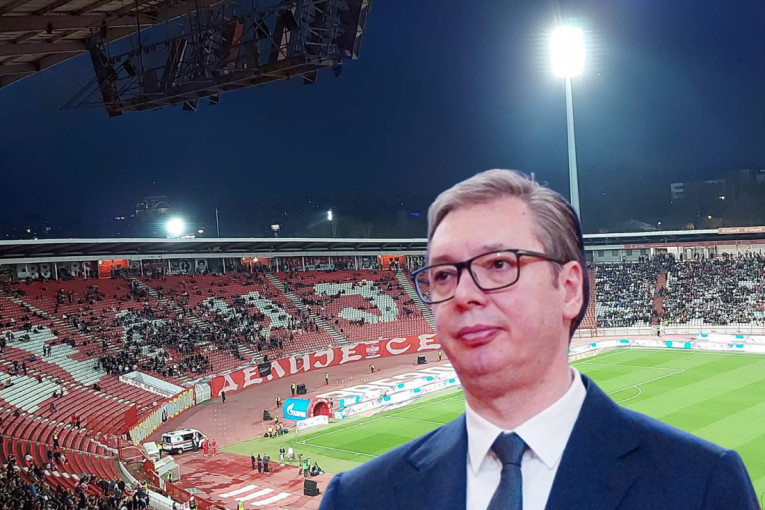 Predsednik Vučić na utakmici Crvena zvezda - Zenit: Došao sa mlađim sinom Vukanom! (FOTO)