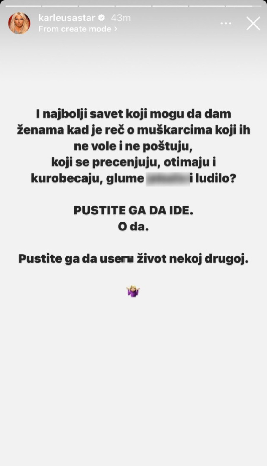 "Mislite da vam žene služe samo za kuvanje i peglanje!" Jelena Karleuša u jeku razvoda Dragane i Tonija oplela po muškarcima