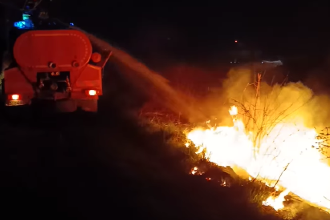 Požar na kanalu Dunav-Tisa-Dunav: Brzom reakcijom vatrogasaca izbegnuta veća šteta! (VIDEO)