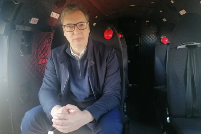 "Danas je dobar dan za Srbiju": Vučić poslao snažnu poruku iz helikoptera (FOTO)