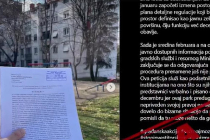 Nasiljem protiv Srbije! Opozicioni mediji objavili lažnu vest! Mirijevo neće ostati bez parka u Ulici Samjuela Beketa! (VIDEO)