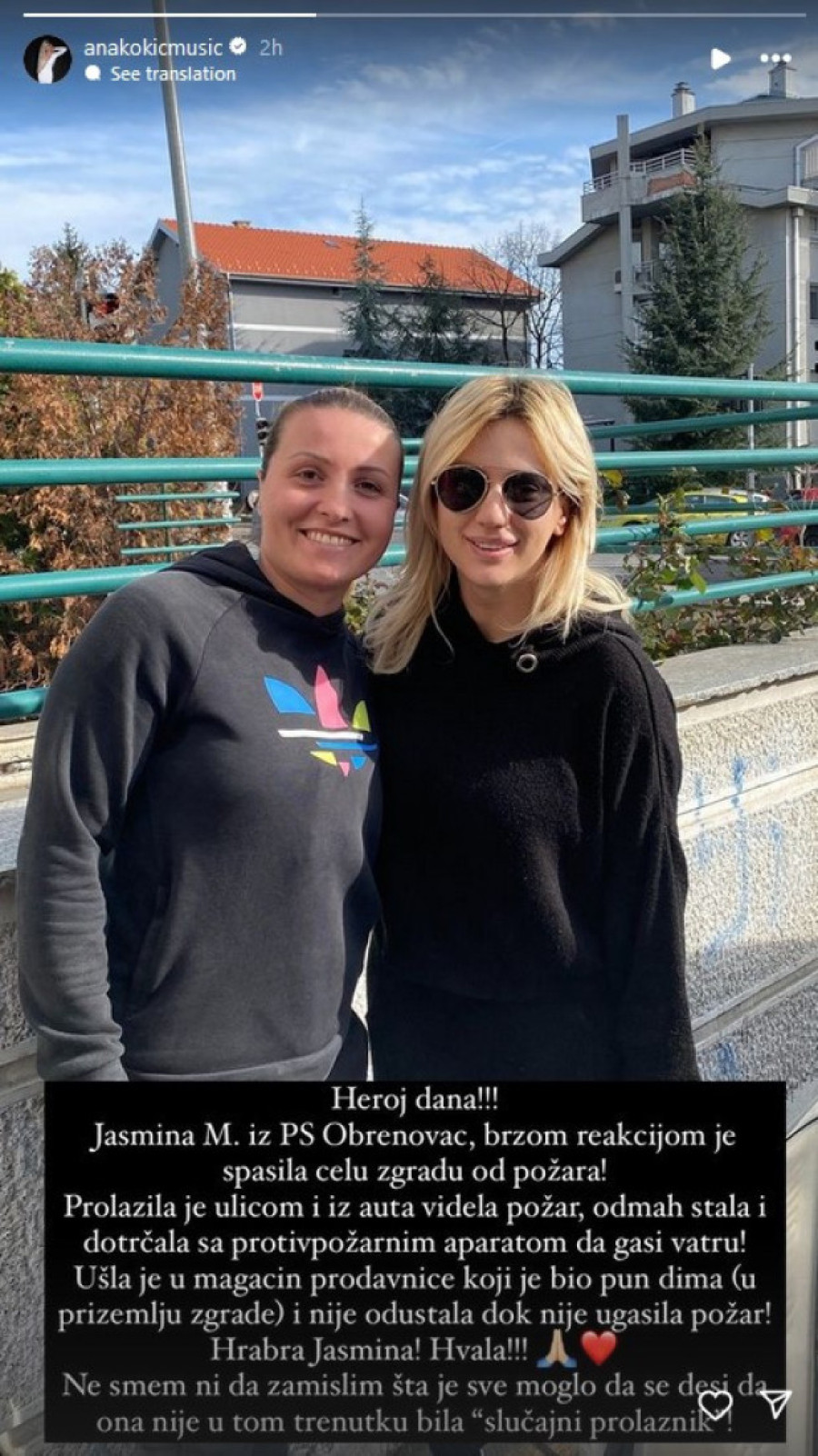 Ana Kokić svedočila požaru u Beogradu: Ne smem ni da zamislim šta je sve moglo da se desi... (FOTO)