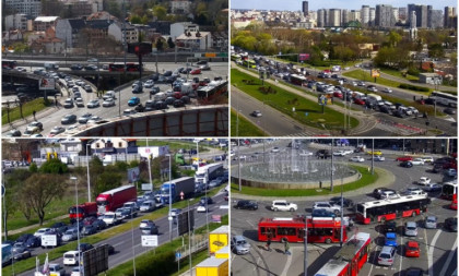 Nema još ni 15 časova, a već su gužve u Beogradu: Pogledajte na kamerama 24sedam uživo gde su kritične tačke (FOTO)