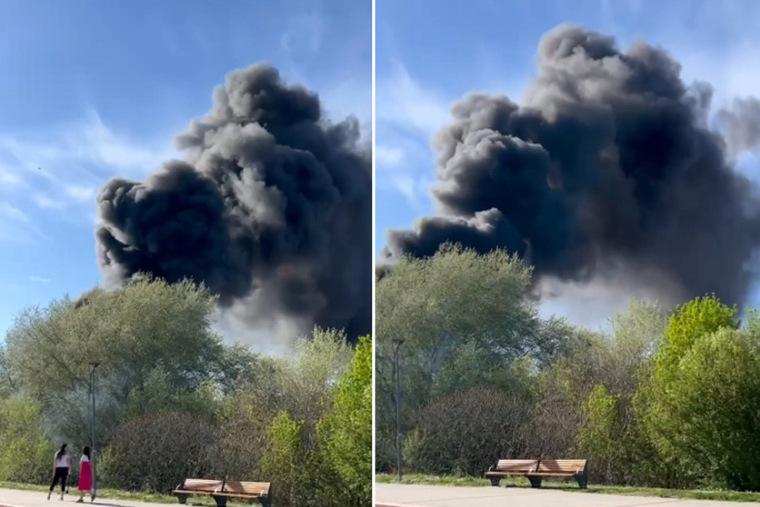 Veliki požar u Novom Sadu: Gori skejt-park na Limanu, kulja crni dim! (FOTO/VIDEO)