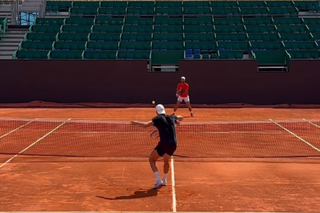 Novak stigao u Kneževinu, obavio i prvi trening! Pogledajte ko mu je partner! (VIDEO)