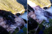 Pojavio se snimak trenutka strašnog odrona kod Mostara: Dve osobe povređene, tri vozila završila u jezeru (VIDEOI