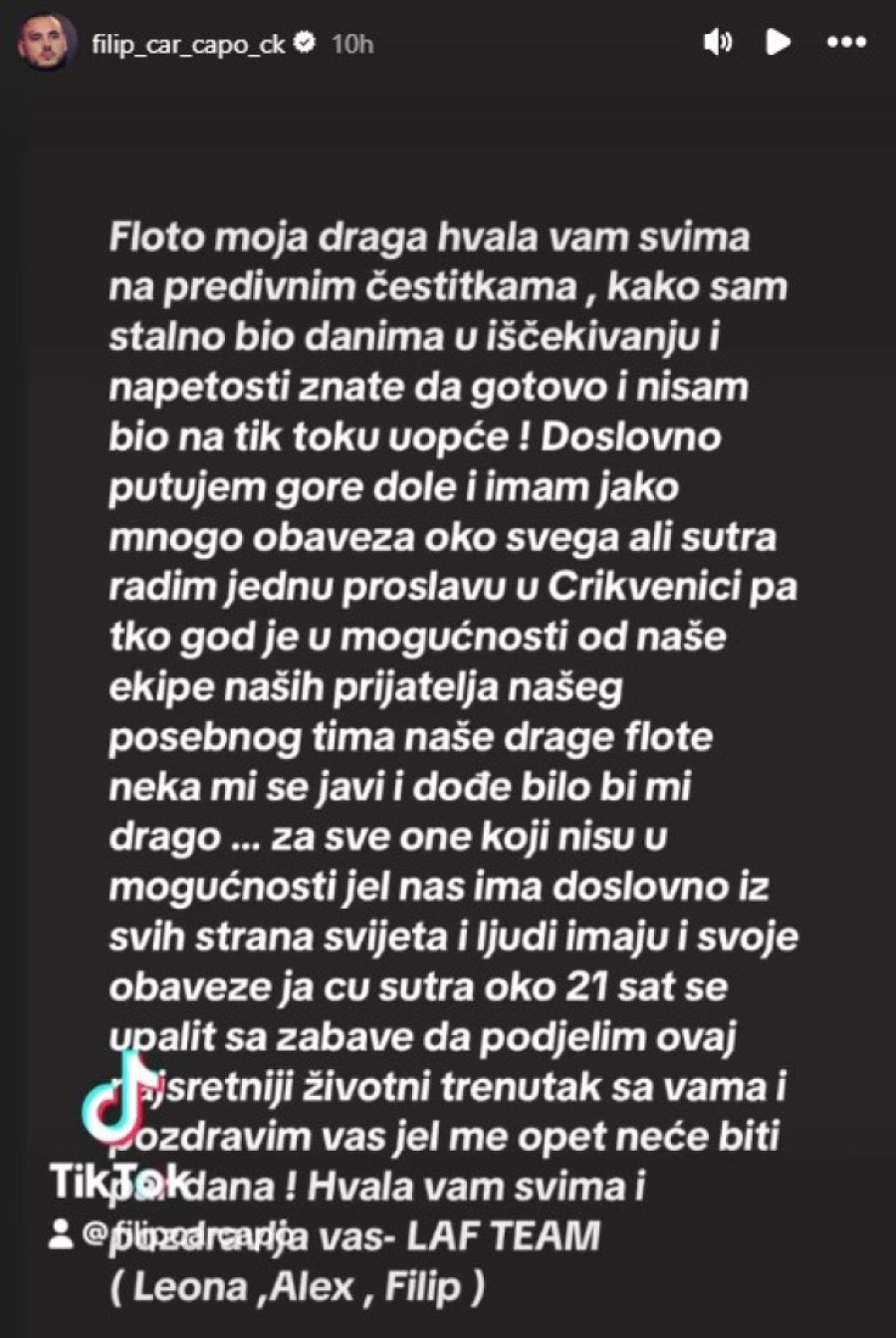 Filip Car organizuje gala slavlje povodom Leoninog rođenja: Biće gostiju sa svih strana sveta! (FOTO)