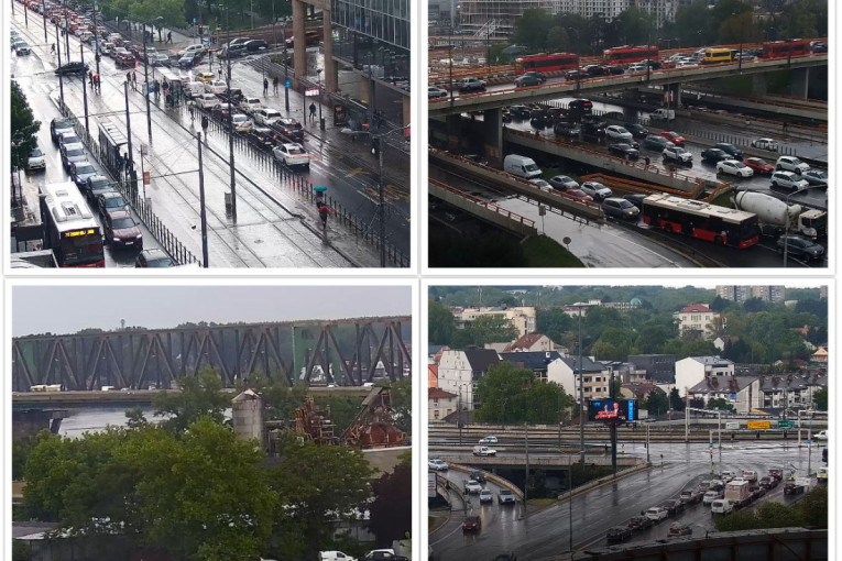 Kiša paralisala Beograd: Stvaraju se kilometarske kolone - uz naše kamere uživo izbegnite kolaps! (FOTO)