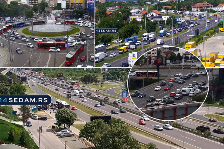 Saobraćajka na Slaviji: Stvaraju se kilometarske kolone - uz naše kamere uživo izbegnite kolaps!