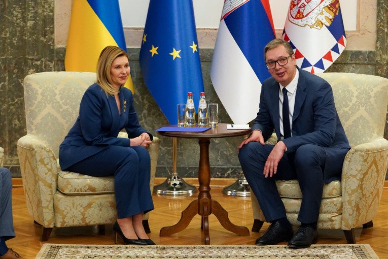 Predsednik Vučić ugostio prvu damu Ukrajine: Sa Olenom Zelenskom o jačanju veza dve države