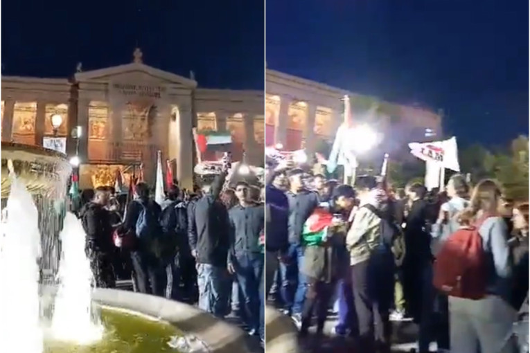 Haos u Atini: Policija upala u zgradu fakulteta, pa izbacivala studente koji su se solidarisali sa Palestincima (VIDEO)