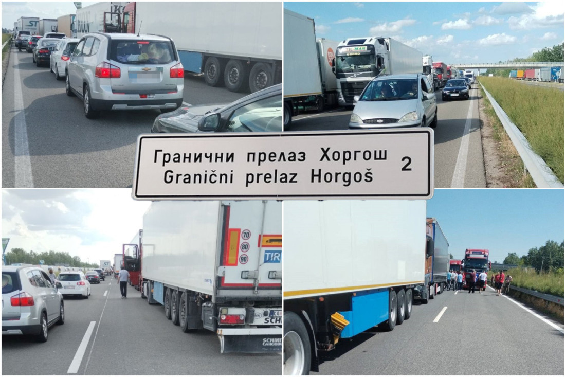 Kolaps na prelazu Reske- Horgoš 2! Naše kamiondžije čekaju da uđu u Srbiju do tri dana, kolona duga 7 kilometra: "Hoćemo kući" (FOTO)