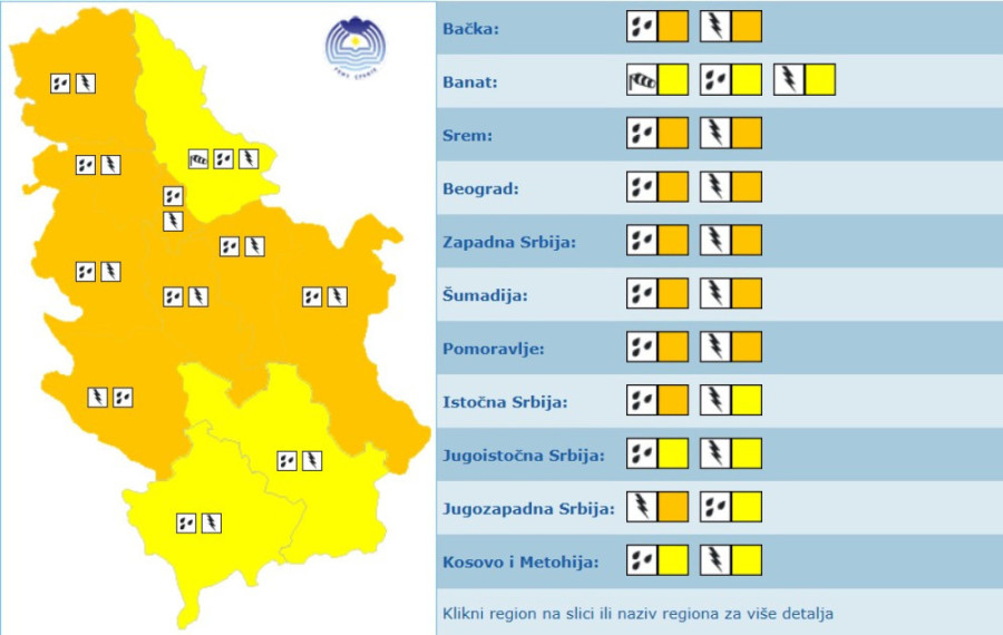 Danas i do 29 stepeni, posle podne kratkotrajne vremenske nepogode