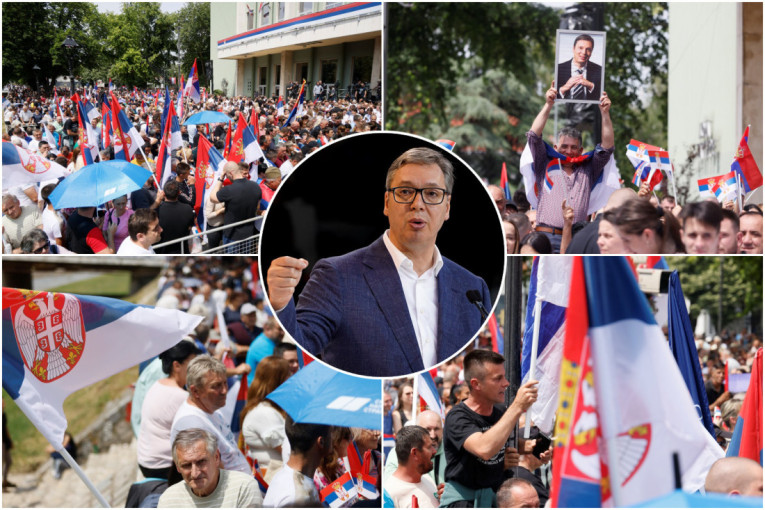 Miting liste "Aleksandar Vučić - Valjevo sutra" - Čeka se dolazak predsednika Vučića (FOTO/VIDEO)