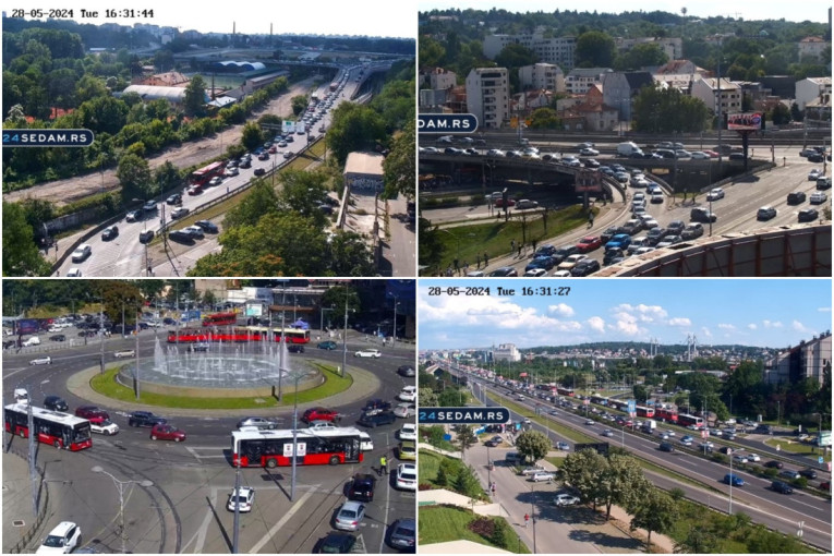 Kolaps u Beogradu - stvaraju se kilometarske kolone: Evo gde su najkritičnije tačke - uz naše kamere uživo izbegnite gužvu! (FOTO)