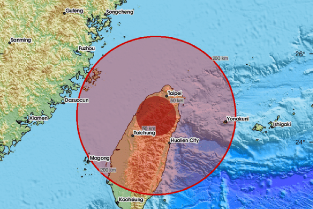 Jak zemljotres pogodio kineski deo Tajvana
