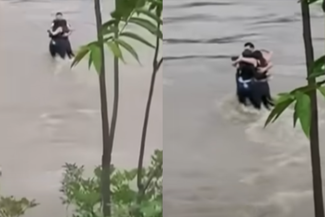 Kruži potresan snimak: Troje mladih se zagrlilo u nabujaloj reci da ih ne odnese, potraga u toku, a prizor se ne zaboravlja (VIDEO)