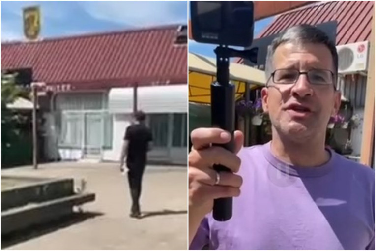 Napad na aktiviste SNS u Bloku 70! Dušan Čavić nasrnuo na devojku biciklom! (VIDEO)