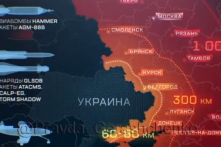 Rusi objavili mapu! Zapadne rakete iz Ukrajine mogu da zađu duboko u Rusiju, pobrojane ugrožene oblasti (VIDEO)