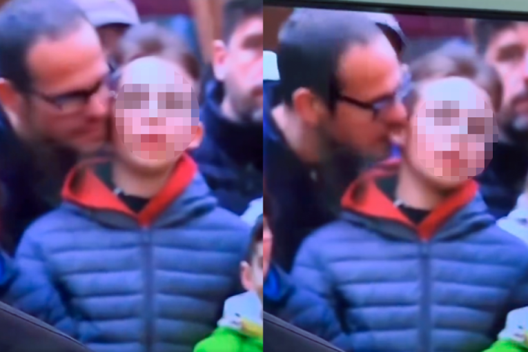 Muškarac snimljen kako gricka uho dečaku na javnom događaju: Društvene mreže besne, a policija kaže "nije krivično delo" (VIDEO)