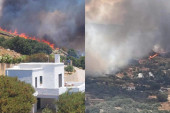 Veliki požari na Eviji i Androsu! Preko 50 vatrogasaca na terenu, podignuti avioni i helikopteri, vatra se širi (FOTO(VIDEO)