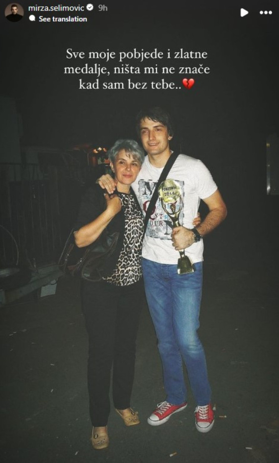 Mirza Selimović tuguje za majkom: Ovo mi ništa ne znači kad sam bez tebe... (FOTO)