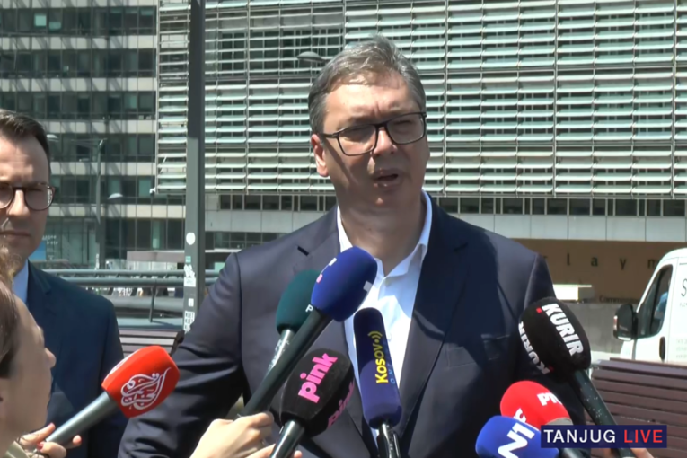 Vučić se obraća iz Brisela: Očekujem da će Kurti malo da viče i drami, kao i uvek (VIDEO)
