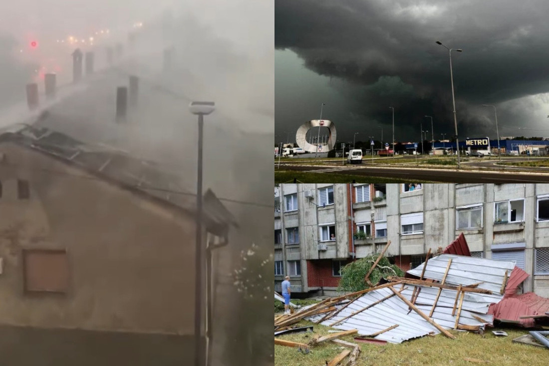 U stravičnom nevremenu u Kragujevcu ima povređenih! Nebo je postalo crno, leteli krovovi, vetar čupao stabla iz korena (VIDEO)
