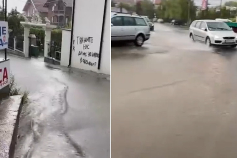 U tri beogradska naselja - kolaps! Oluja obarala drveće, oštećeni automobili, potoci teku ulicama (FOTO/VIDEO)