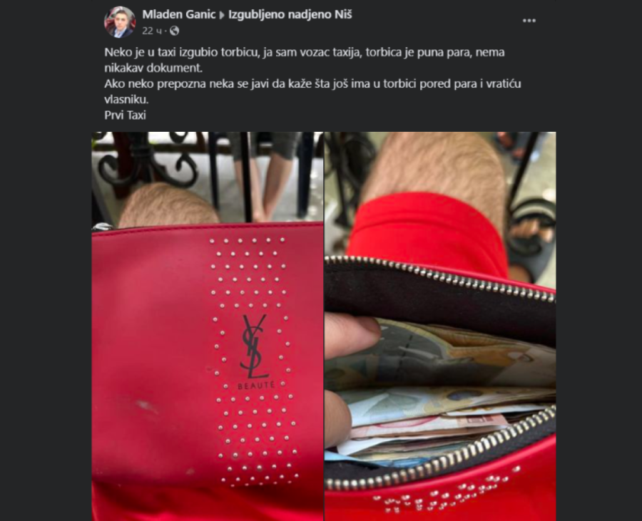 Taksista Mladen pronašao torbu punu para koja je krila jednu tajnu: "Niko se nije javljao, nisam znao šta da radim"