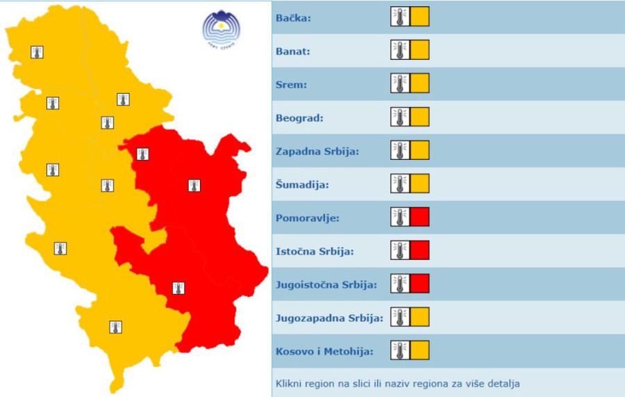 Pred nama je još jedan vreo dan: Na snazi narandžasti meteo-alarm, temperatura ide do 37 stepeni