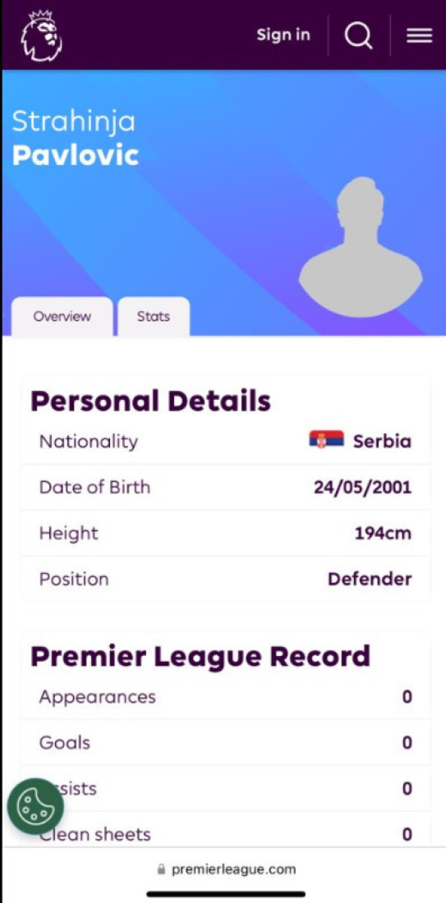 Da li je ovo ključan dokaz transfera? Pavlović registrovan na zvaničnom sajtu prvenstva Premijer lige (FOTO)