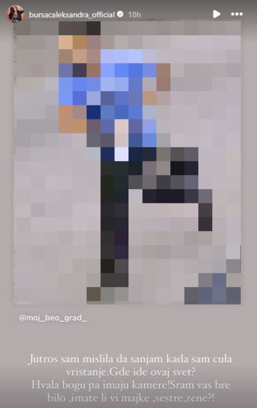 "Čula sam vrištanje, ali sam mislila da sanjam!" Aleksandra Bursać o drami u Zemunu: Sram vas, bre, bilo!